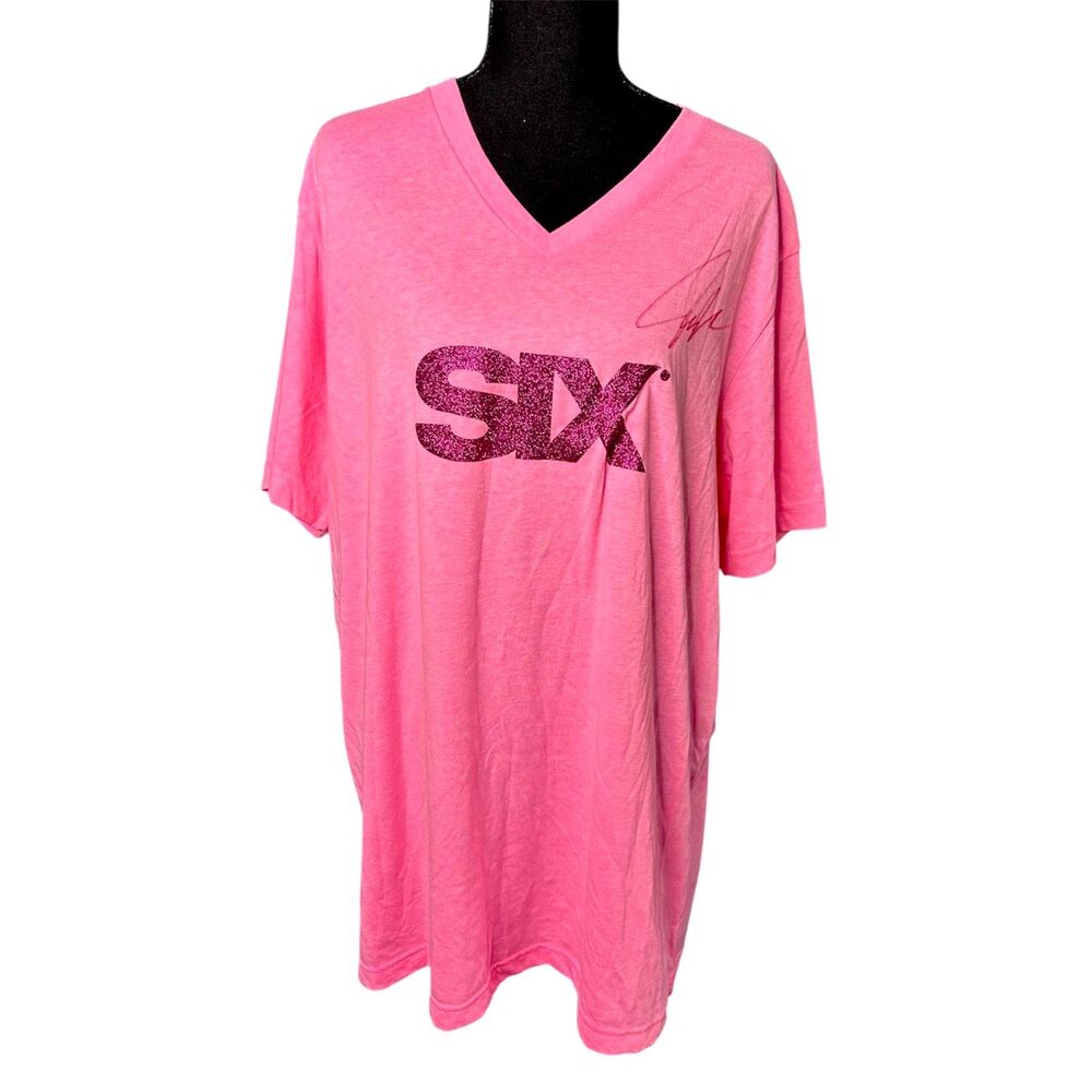 Womens Six Broadway Autographed Tee XL Musical Theater Glam Sparkle Merch Girly